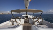 Sailing yacht Nephele -  Cockpit and Helm